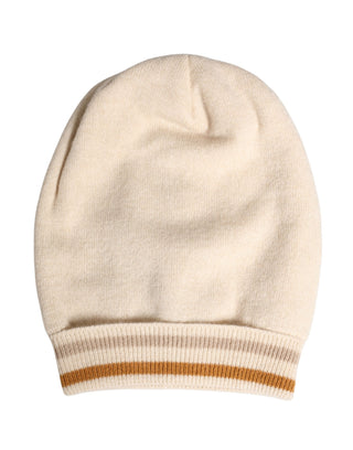 Beige Kaschmir Strick Damen Winter Beanie Mütze