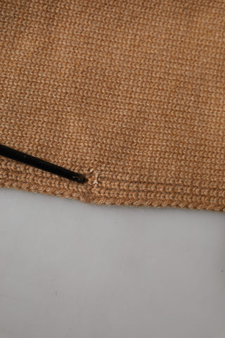 Bufanda cuello para hombre de cachemira marrón, talla única