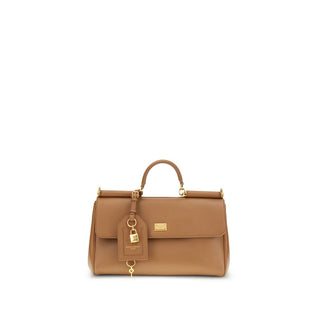 Bolso de hombro beige de cuero de becerro Bos Taurus  