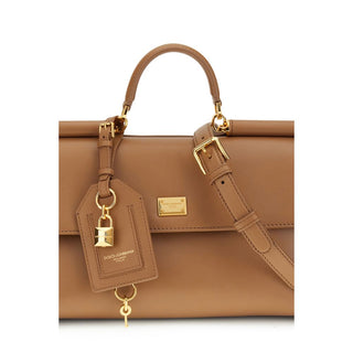 Beige Calf Leather Bos Taurus Shoulder Bag