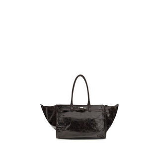 Bolso de hombro de cuero de becerro marrón Bos Taurus  