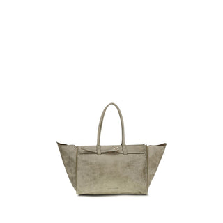 Bolso de hombro beige de cuero de becerro Bos Taurus  
