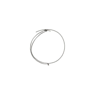 Collar de metal plateado