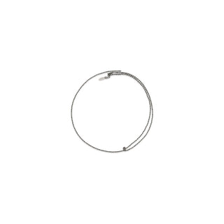 Collar de metal plateado