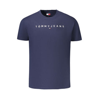 Blaues Baumwoll-Herren-T-Shirt
