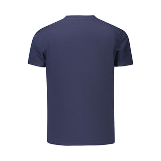 Blaues Baumwoll-Herren-T-Shirt
