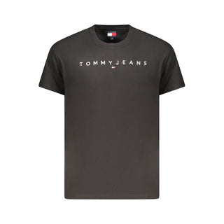 Schwarzes Herren-T-Shirt aus Baumwolle