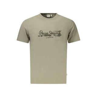 Camiseta verde de algodón para hombre