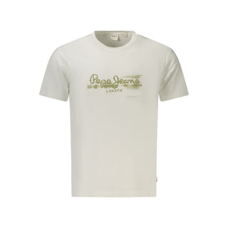 Camiseta blanca de algodón para hombre