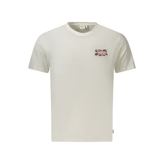 Camiseta blanca de algodón para hombre