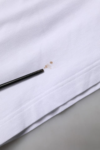 Weißes kurzärmeliges Poloshirt für Herren mit Kragen