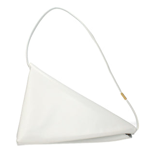 Weiße Leder-Schultertasche