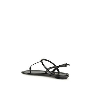 Sandalias tipo chancla negras de piel de becerro Bos Taurus