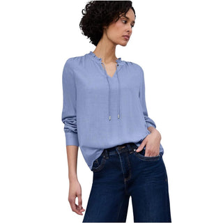 Hellblaue Viskosebluse