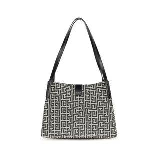 Bolso de hombro de algodón negro