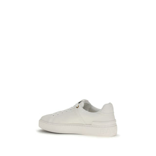 Weiße Kalbsleder Bos Taurus Low-Top-Sneaker