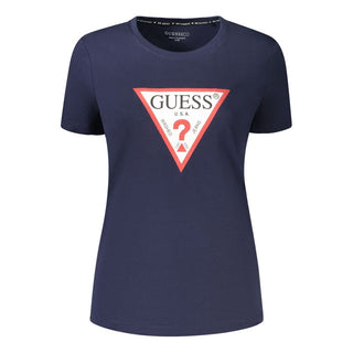 Blaues Damen-T-Shirt aus Bio-Baumwolle