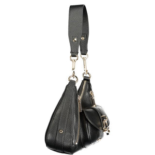 Schwarze Damenhandtasche aus Polyurethan