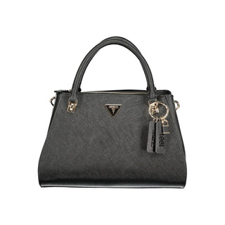 Bolso negro de poliuretano para mujer
