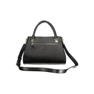 Bolso negro de poliuretano para mujer