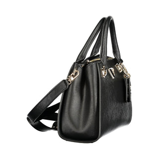 Bolso negro de poliuretano para mujer