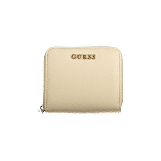 Cartera para mujer de poliuretano beige