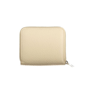 Cartera para mujer de poliuretano beige