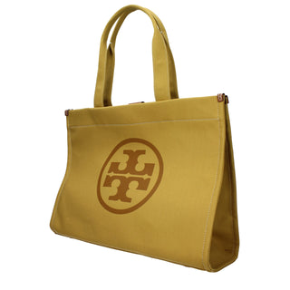 Bolso de hombro de tela amarilla