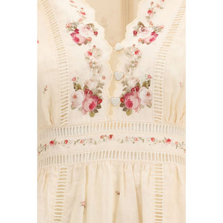 Beige Linen Casual Dress