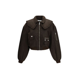 Zweifarbige Polyamid-Bomberjacke