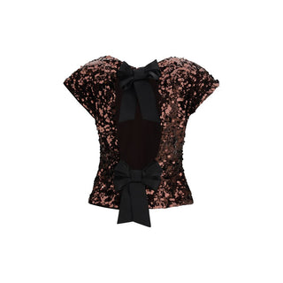 Brown Polyester Blouse