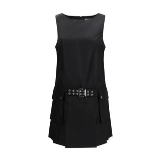 Schwarzes Freizeitkleid aus recyceltem Polyamid
