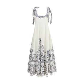White Linen Casual Dress