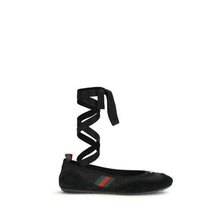 Schwarze Ballerinas aus Stoff