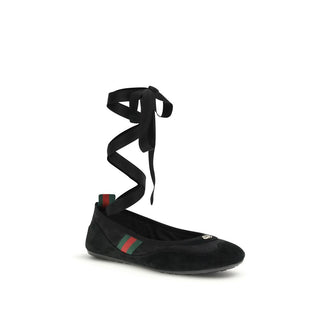 Schwarze Ballerinas aus Stoff