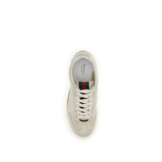 White Calf Leather Bos Taurus Low Top Sneakers