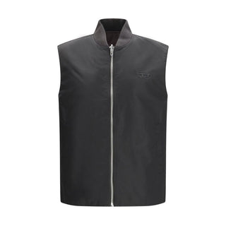 Brown Polyamide Sleeveless Jacket
