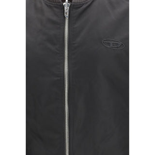 Brown Polyamide Sleeveless Jacket