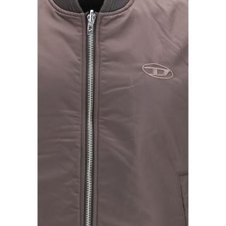 Brown Polyamide Sleeveless Jacket