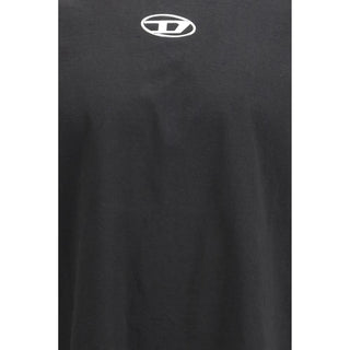 Schwarzes Baumwoll-T-Shirt