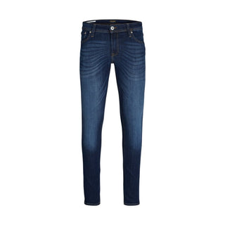 Jeans ajustados de algodón azul