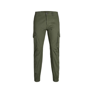 Pantalones pitillo de algodón verdes