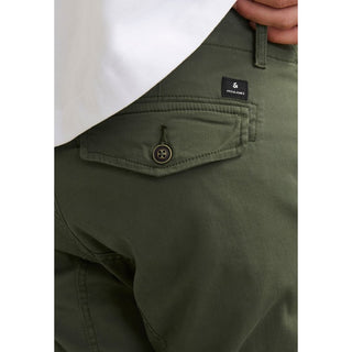 Grüne Skinny-Hose aus Baumwolle