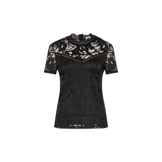 Schwarzes Polyamid-T-Shirt