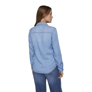Blusa azul claro de algodón