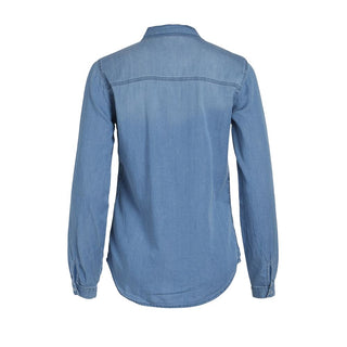 Blusa azul claro de algodón