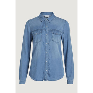 Blusa azul claro de algodón