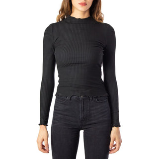 Cuello alto negro de poliéster