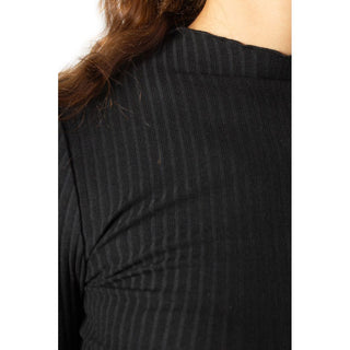 Cuello alto negro de poliéster