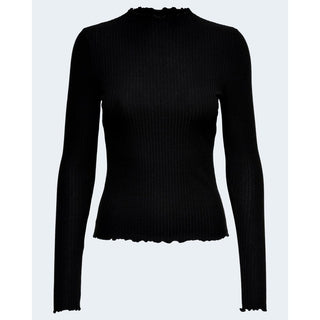 Cuello alto negro de poliéster
